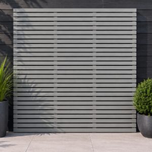 Silver Fir Contemporary Slatted Fence Panel