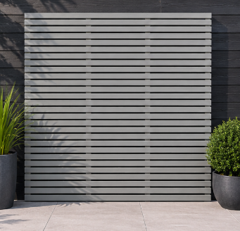 Silver Fir Contemporary Slatted Fence Panel