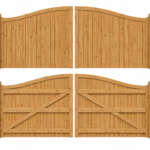 The Kelvedon Gates | Arched European Larch Driveway Gates