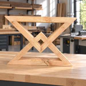 European Larch X-Leg Bench Support 40cm high – 1 Leg