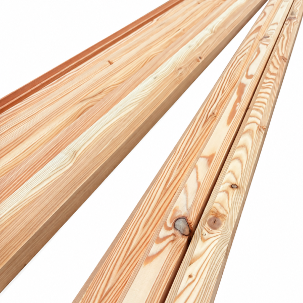 Timber fence capping rails showing natural grain from above